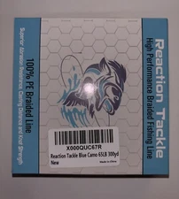 Reaction Tackle Braided Fishing Line Blue Camo 65LB 300 yards
