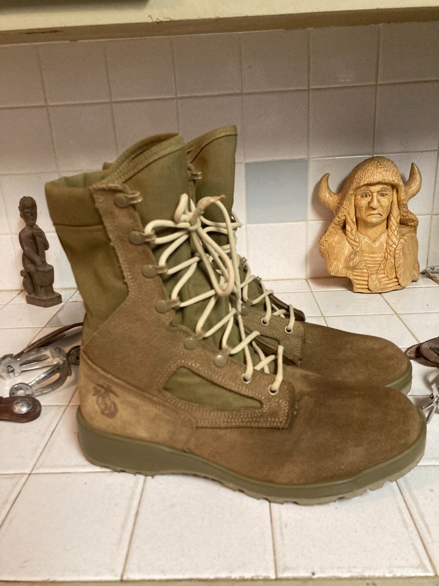 MADE IN USA BELLEVILLE USMC DESERT BROWN LEATHER MILITARY  display picture 3
