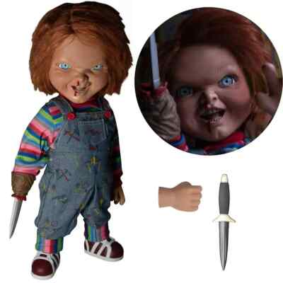 MEZCO メズコ チャッキー 鼻血 チャイルド・プレイ2 ナイフ トーキング Mezco Toyz Childs Play 2 Talking Menacing Chucky Doll Figure | eBay