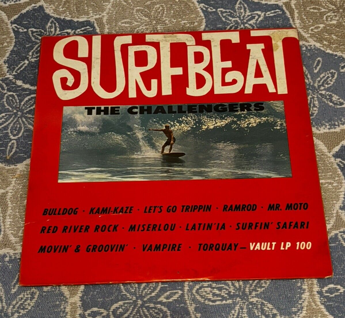 THE CHALLENGERS - surfbeat Lp Vinyl Record Vault LP 100 Surf Rock 1963
