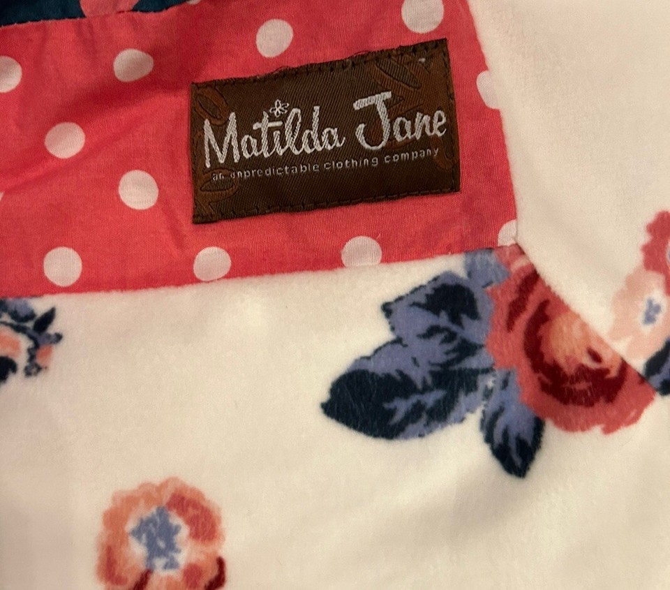 Matilda Jane Rock A Bye Blanket Crib Quilt 50" X 36" Floral Baby Bed