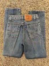 Vintage 505 Slim Levi  s Boys Youth Stonewash Denim Jeans Size 12 W24 x L26 NOS