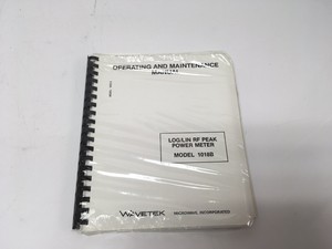 Wavetek-1018B-Peak-Power-Meter-Operating-amp-Maintenance-Manual-W-Schematics