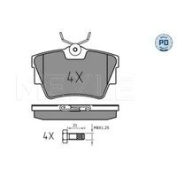 Meyle BremsbeläGe Hinten FüR Nissan Primastar Kasten Renault Trafic III