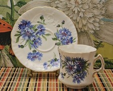 HAMMERSLEY Cup/Saucer Blue Cornflower Gold Tr...