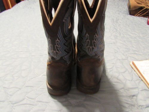 durango kids cowboy boots, usa 13m, brown/blue denim - Picture 3 of 6