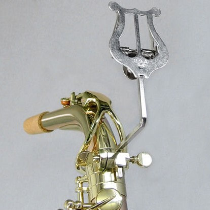 Lyre Universelle Pour Saxophone Alto – Pince à Épiler Solide En Métal Argenté, Clip Porte-Partitions Fiable