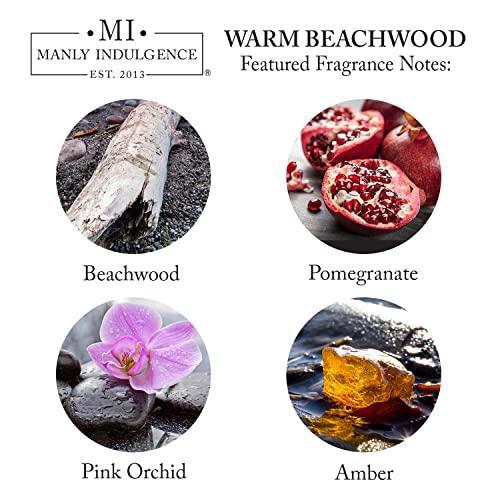 Manly Indulgence Warm Beachwood Scented Jar Candle, Signature Collection, Wood - Picture 10 of 12