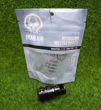 Dead Air KeyMicro Muzzle Break 1/2 x 28  Shims 9mm (.38) Bore, Black - DA109