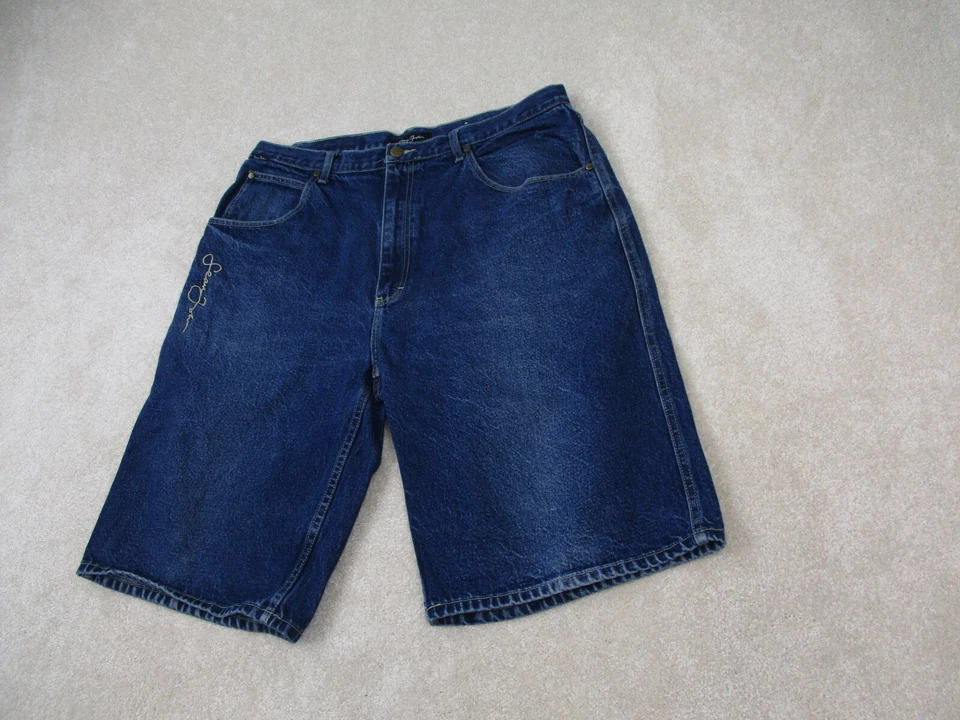 VINTAGE Sean John Shorts Mens 36 Blue Baggy Skater Y2K Hip Hop Denim Jean Adult* - Image 2 of 4