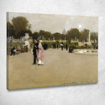 Gärten von Luxemburg in der Dämmerung John Singer Sargent, jss140 Gemälde gedruckt