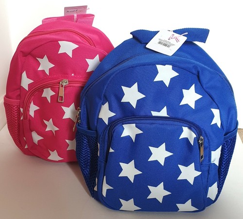 NEW Blue Star Print Back Pack Childrens Back To School Bag Rucksack Kid Girl Boy - Picture 3 of 3