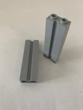 LEGO Part 88393 (2pcs) Brick, Modified 1 x 2 x 5 w Groove garage door rail