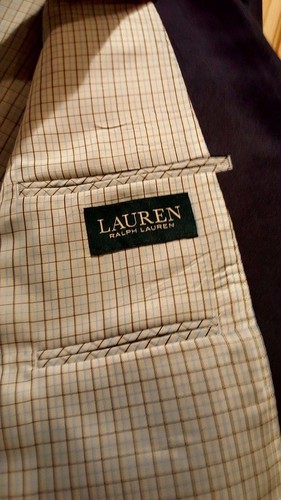 Ralph Lauren Short LELA12EU0011 Navy Classic Fit Textured Blazer Sportscoat $225 - Picture 3 of 10