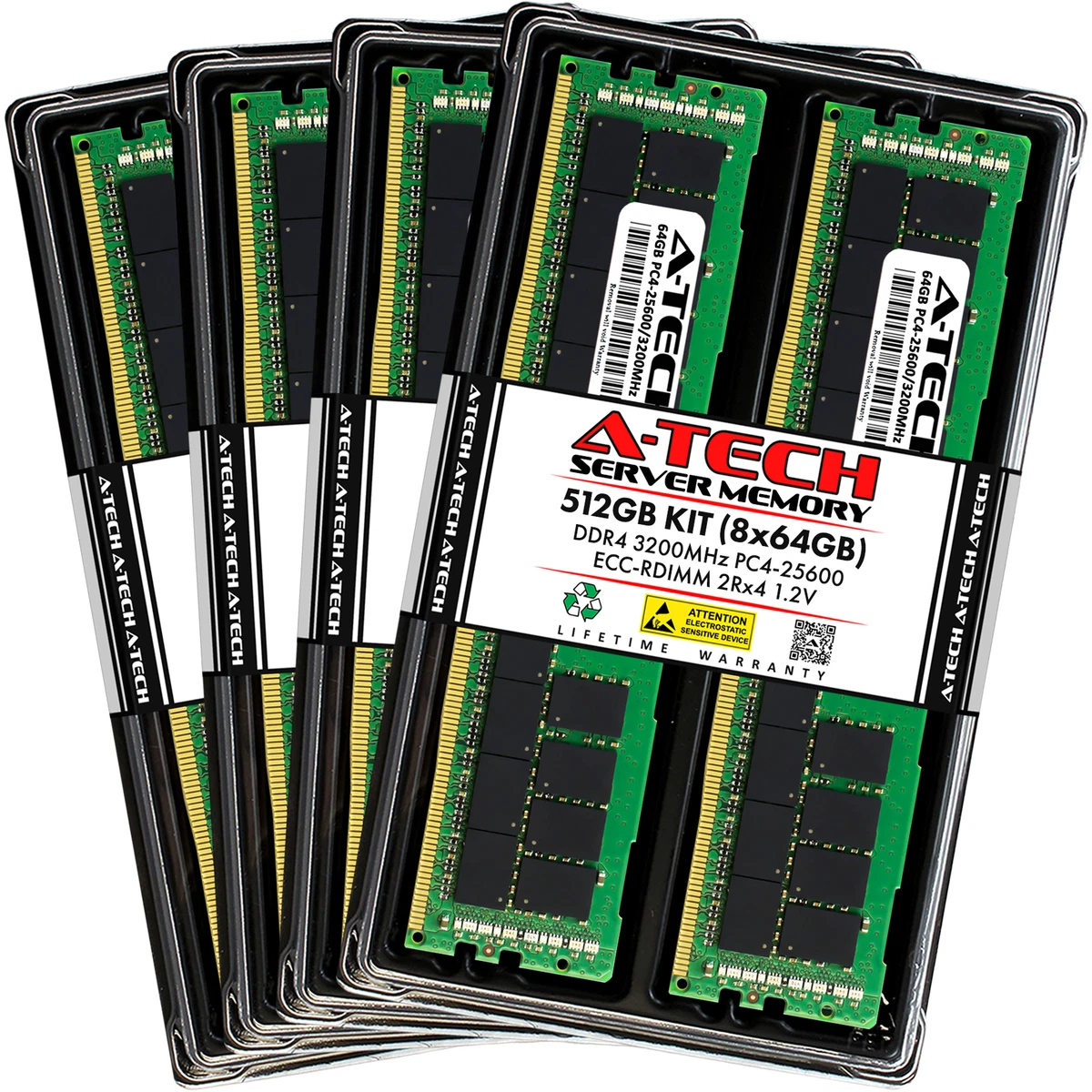 512GB 8x 64GB PC4-3200 RDIMM Supermicro 2114S-WN24RT 2124GQ-NART+ 