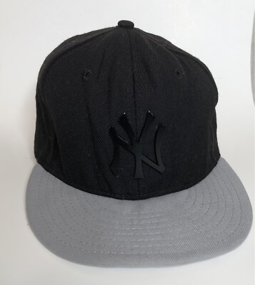 New Era NY NEW YORK YANKEES Black on Grey Cap MLB Baseball  display picture 3