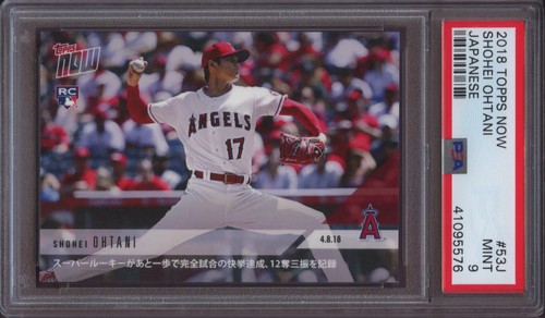 2018 Topps Now 53J Shohei Ohtani Japanese PSA 9 Mint RC
