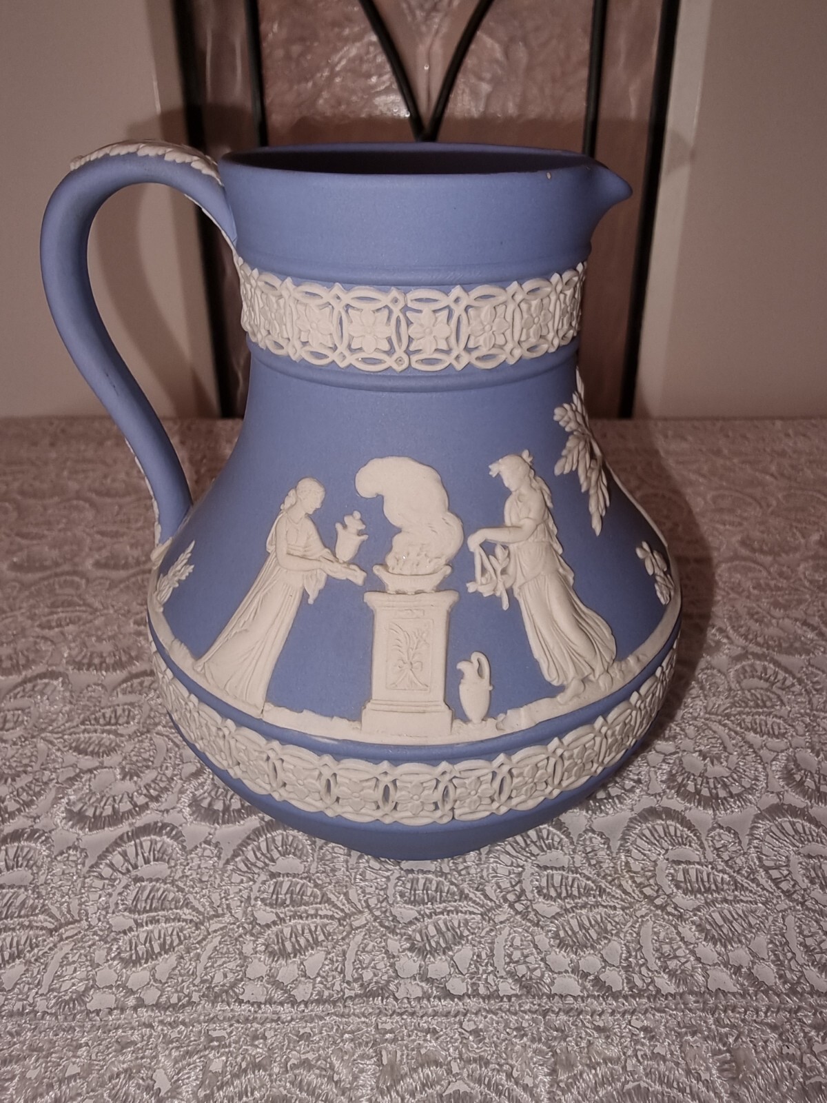 Wedgwood Blue Jasperware Jug eBay