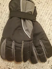 Sontax Ski Gloves Black Grey Mens Large Size L Cold Weather  - New NWT