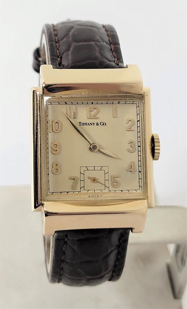 Vintage 14k Gold TIFFANY & Co by IWC Winding Watch 1940s Vintage 14k Gold TIFFANY & Co by IWC Winding Watch 1940s