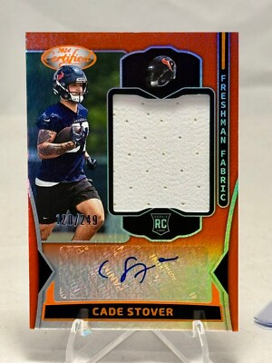 2024 Panini Certified Cade Stover Mirror Freshman Fabric Auto RC /249