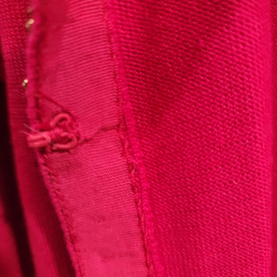 Cárdigan Coldwater Creek Cuentas Seda/Algodón Rojo/Dorado Cuentas Talla M Nuevo con Etiquetas Foto 4 de 4