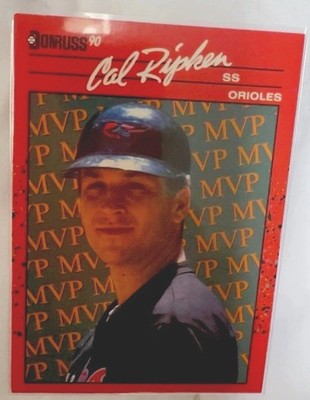 ***ULTRA RARE ERROR CARD***NO DOT*** 1990 Donruss - Bonus Mvp Cal Ripken #BC-18