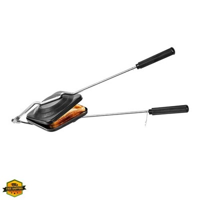 Sandwich Toaster Maker Non Stick Plates Gas Stove top Toasted Sandwich Snack ...