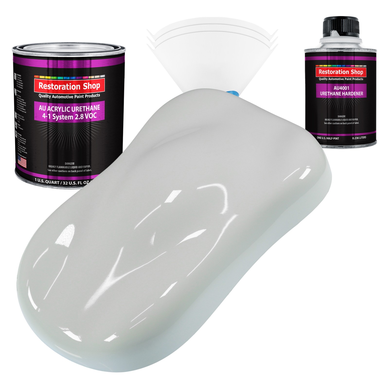 Restoration Shop Classic White Acrylic Urethane Auto Paint Quart Kit  