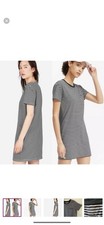 Everlane Cotton Box Striped Tshirt Dress Tee Shirt Dress Black and White sz M