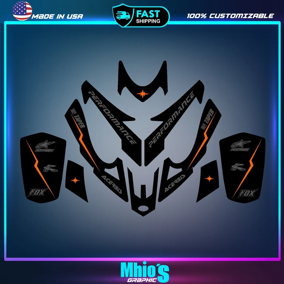 Polaris Predator 500 Grafik Full Decals Sticker Kit ATV - Bild 3 von 4