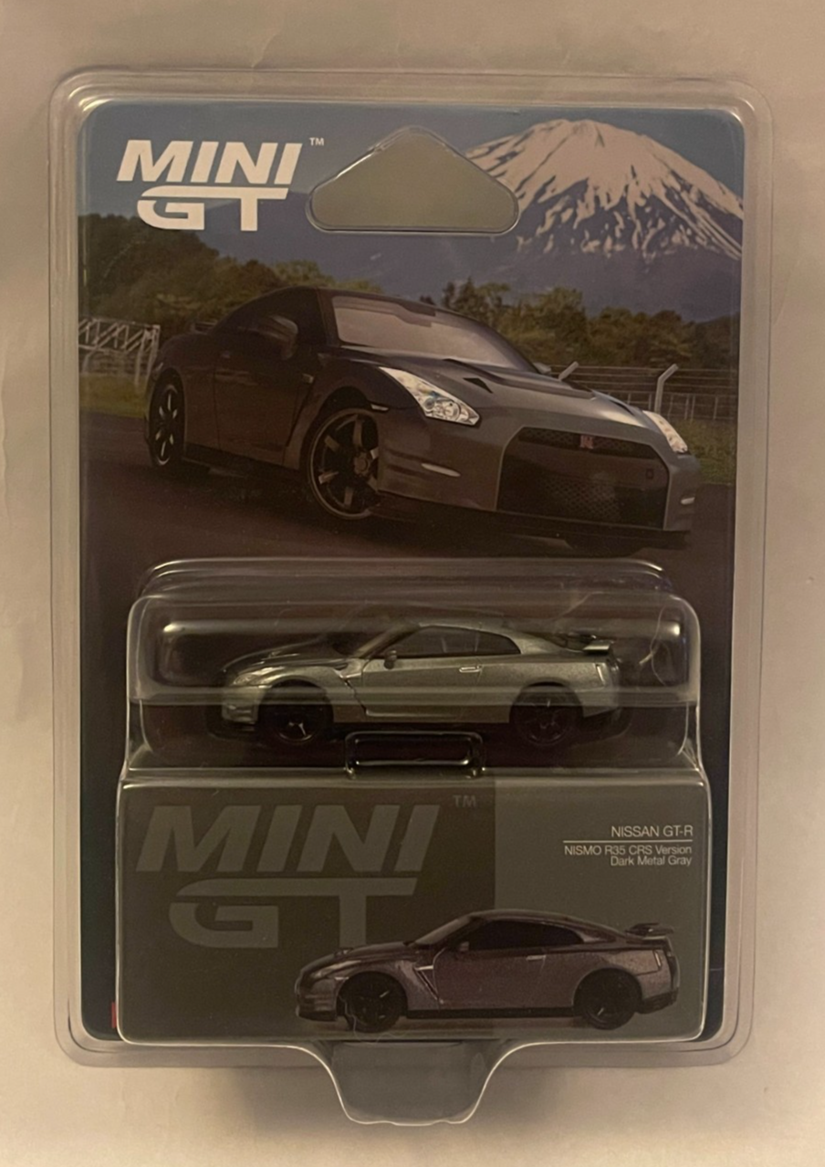Nissan GT-R Nismo R35 1:64 Dark Metal Grey RHD by Truescale Miniatures Mini GT