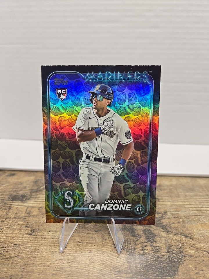 2024 Topps Series 1 Dominic Canzone #195 Easter Holiday Parallel SP RC Mariners