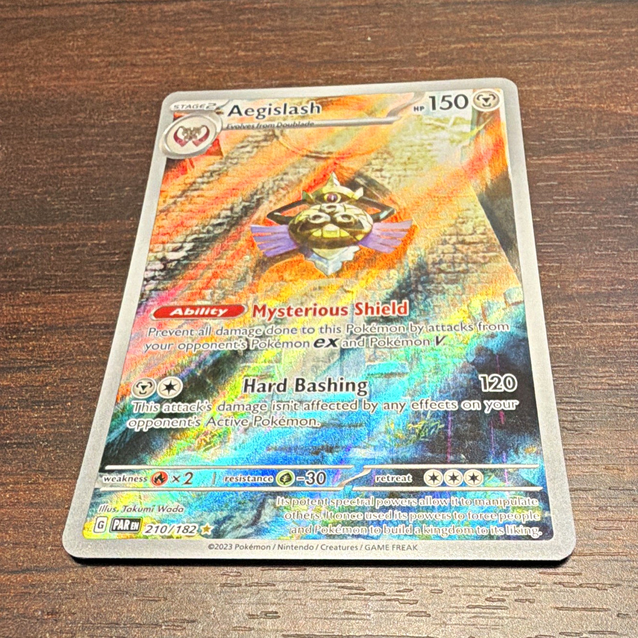Pokemon TCG Aegislash 210/182 SV04 Paradox Rift Illus Rare Full Art Holo