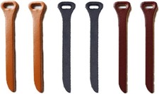 6 Pack Zipper Pulls Replacement Handmade Cowhide Leather Zipper Pull Tab