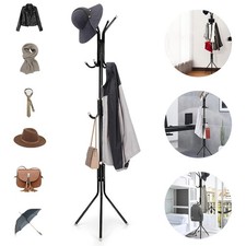 175 cm Garderobenst&auml;nder Kleiderst&auml;nder Garderobe Kleiderstange 12 Haken