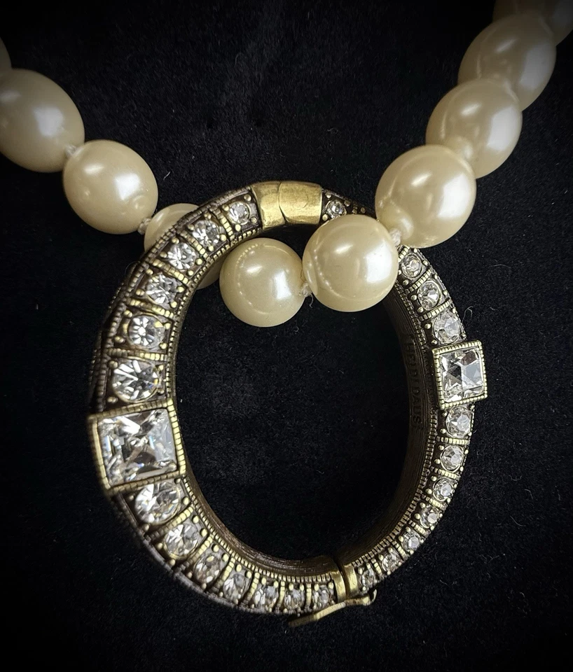 Signed Heidi Daus 42” Pearl & Rhinestone Necklace “Daily Double” NWOT - Image 2 of 4