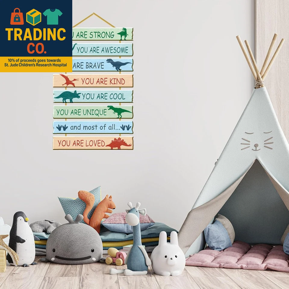 Decoração de quarto de dinossauro para meninos quarto parede dinossauro arte inspiradora decoração de madeira infantil - Imagem 3 de 4