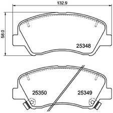 Satz Bremsbeläge Bremsklötze vorne für Hyundai I20 2 GB 3 BC3 IB | 23825115
