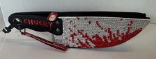 Spirit Halloween Chucky Bling Knife Bag Rhinestone Red Wristlet Costume NWOT