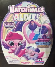 Hatchimals Alive, Neon Rainbow Bestie Pool Party Toy with 2 BFF Mini Figures
