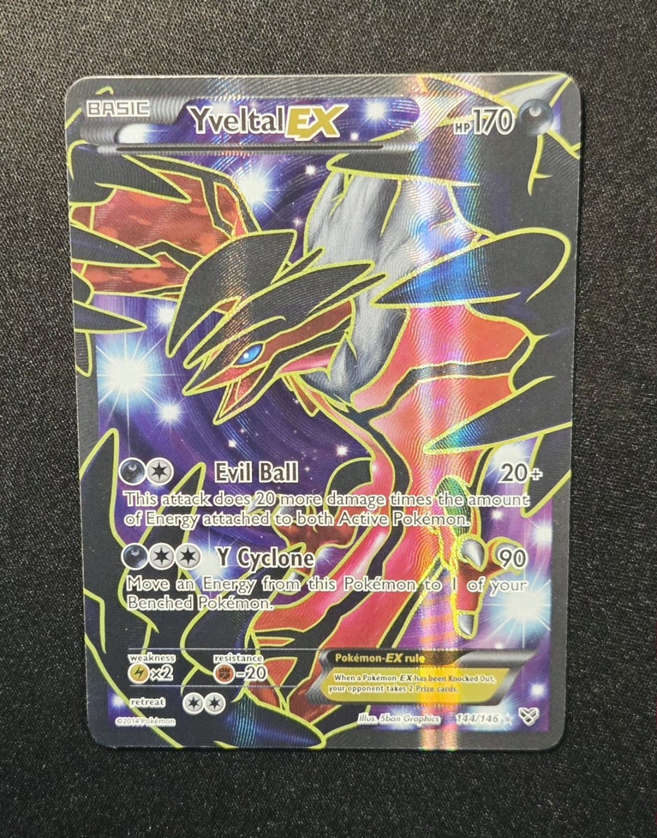 Yveltal EX 144/146 Full Art Holo Ultra Rare Pokemon XY Base Set