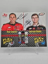 Ross Chastain & Harrison Rhodes SIGNED 8x10 Hero Card - Flex Shot / Flex Seal