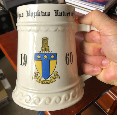 Vintage John Hopkins University 1960 Balfour Ceramic Beer Stein