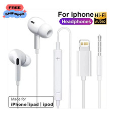 Earphones Headphones For Apple iPhone Pro/14/13/12/11/X Bluetooth Wired Earbuds