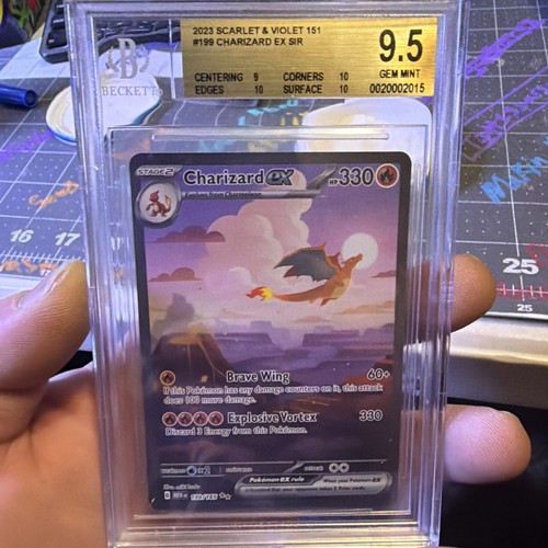 2023 Pokémon 151 Charizard ex 199/165 SIR BGS 9.5 Gem Mint Beckett 10/10/10 Subs