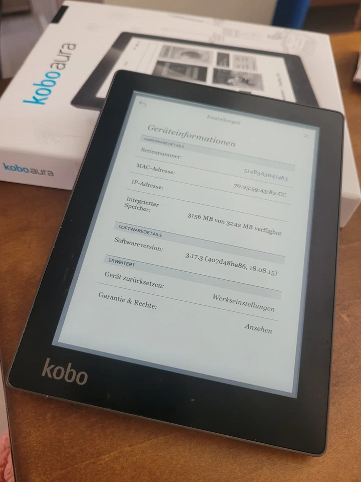 Kobo Aura EBook Reader - Bild 3 von 4