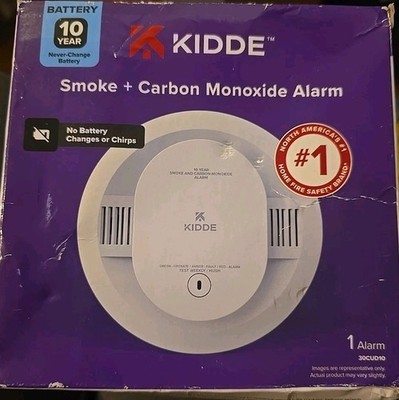 Kidde 30CUD10 10-Year Battery Powered Smoke+Carbon Monoxide Detector w/LED Alert