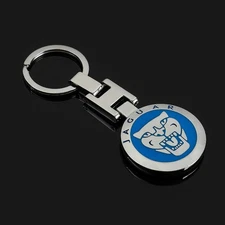 Double-Sided H Buckle Car Keychain Metal Key Ring Auto Key Holder for Jaguar