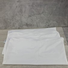 Kingnex Throw Pillow Covers 18x18 Waterproof Zippered Set of 2 White Protectors